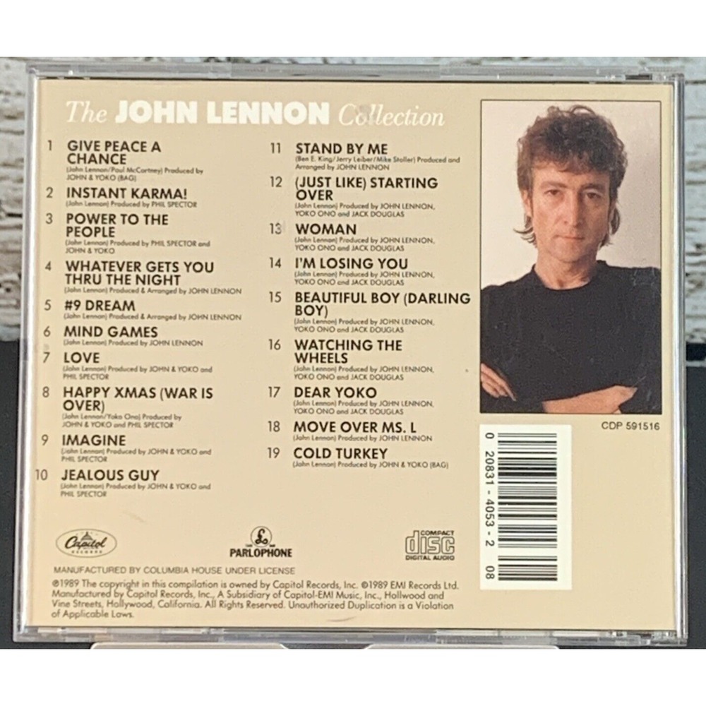 John Lennon - The John Lennon Collection (CD 1989) Capitol Records Music - Picture 2 of 5